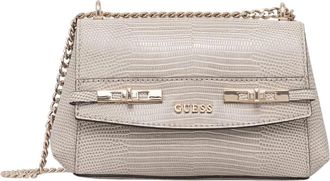 Guess Melinda Mini - Dames - Schoudertassen - Beige - ONE Size - Leer - Tassen