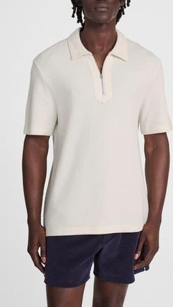 Madewell Quarter Zip Pique Polo Shirt in Lighthouse at Nordstrom Rack, Size Xx-Large