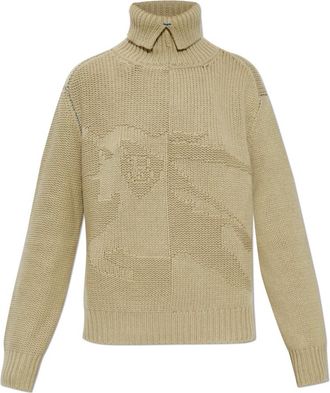 Burberry Cashmere Turtleneck - Dames - Cashmere truien - Groen - M - Truien & Vesten