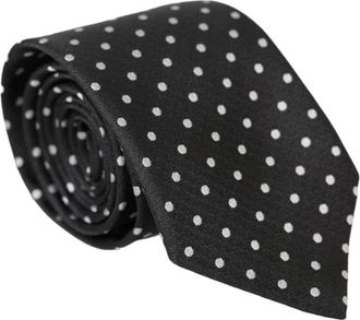 Dolce & Gabbana Stropdas en Mondkapje Set - Heren - Stropdassen - Zwart - ONE Size - Accessoires