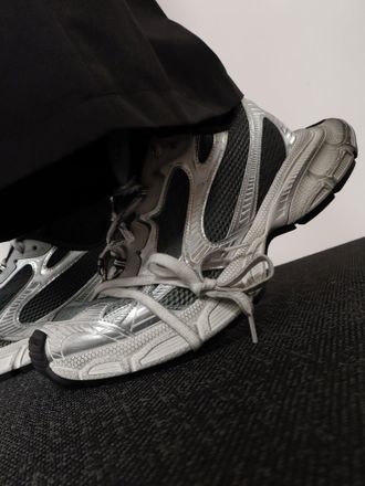 Balenciaga Mens Mesh And Nylon Sneakers Grey Nylon-Mesh Trainers Nylon/mesh