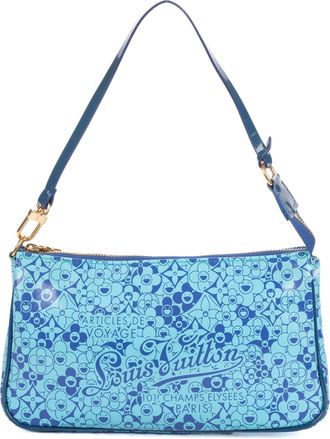 Louis Vuitton Pre-owned Womens Ltd.Ed. Takashi Murakami Cosmic Blossom Pochette Pouch - Blue - One Size