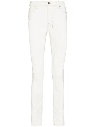 Ksubi Van Winkle Trashed skinny jeans - men - Cotton/Elastane - 40 - Neutrals
