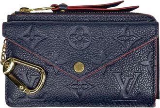 Louis Vuitton Pre-owned Wallets, female, Blue, Size: ONE SIZE Pre-owned Monogram Empreinte Business Card Case