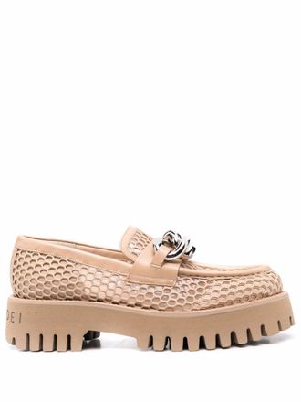 Casadei Loafers met plateauzool - Beige