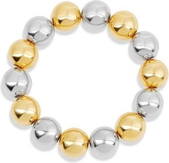 SHYMI Beaded Ball Stretch Bracelet in Gold/multi at Nordstrom