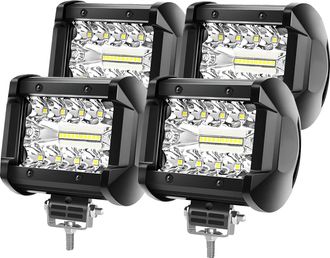OEM Cableado Para Barra De Luz Led, 4 Cables, Conectores Impermeables, 4 Unidades De Luces De 4 Pulgadas