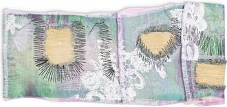 Who Decides War by Ev Bravado BLUE AFFINITY GRID BANDEAU CROP TOP