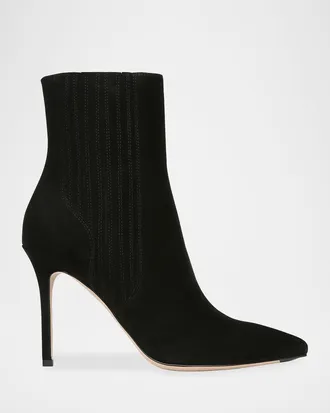 Veronica Beard 95mm Lisa Suede Stiletto Ankle Booties