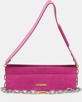 Jacquemus Pink Nubuck Leather Le Sac Ciuciu Shoulder Bag
