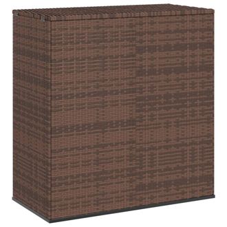 Berkfield Home Garden Cushion Box PE Rattan 100x49x103.5 cm Brown