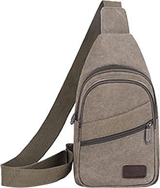 Generic 2022 Mens New Casual Solid Color One Shoulder Messenger Bag Camera Shoulder Bag (Green, One Size)