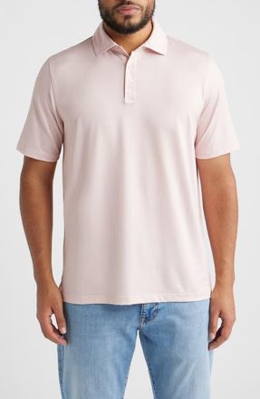 Johnston & Murphy XC Ace Performance Polo in Orange/White Gingham at Nordstrom, Size Xxx-Large