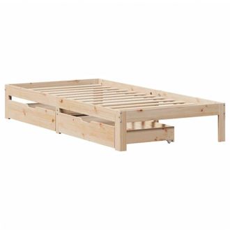 vidaXL Estructura De Cama Con Cajones Madera Maciza Pino 90x190 Cm Vidaxl