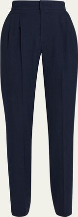 Loro Piana Breeze Wool Straight-Leg Trousers