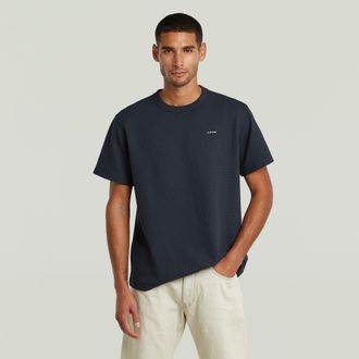 G-Star True Regular Structured T-Shirt - Donkerblauw - Heren