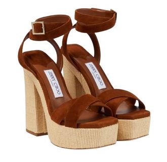 Jimmy Choo London Gaia 140 Platform Sandals Size 36.5