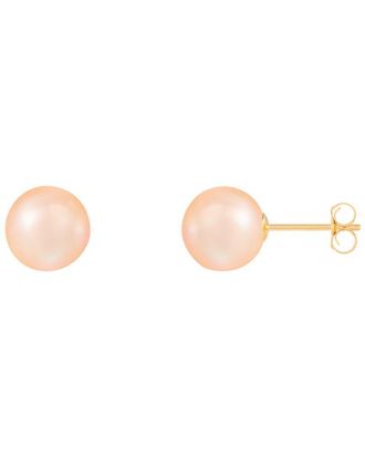 Splendid Pearls 14K 8-8.5Mm Pearl Earrings
