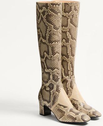 Valentino Garavani Stivale Equivoque In Pitone 60Mm Donna CREMA/PAPIRO 36.5