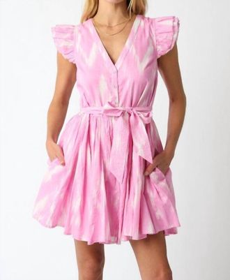 Olivaceous Aurora Ruffle Sundress In Pink