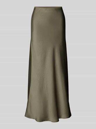 Neo Noir Neo Noir Maxirock aus Satin mit elastischem Bund Modell Vicky in Khaki, Gr&ouml;&szlig;e 34