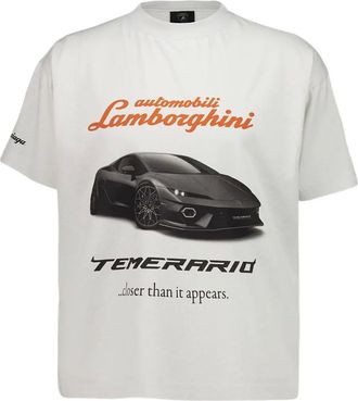 Balenciaga T-shirt con stampa Lamborghini - Grigio