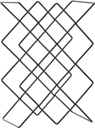 Beliani Beliani - Botellero Moderno Geom&eacute;trico De Hierro Metal Para Botellas De Vino Negro Rathkaele