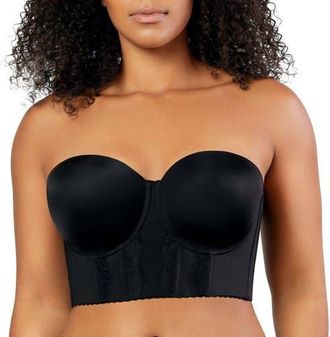 Affinitas Elissa Full Busted Strapless Bustier in Black at Nordstrom, Size 38Ddd