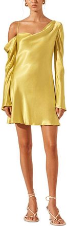 Shona Joy Sofia Asymmetrical Long Sleeve Mini Dress