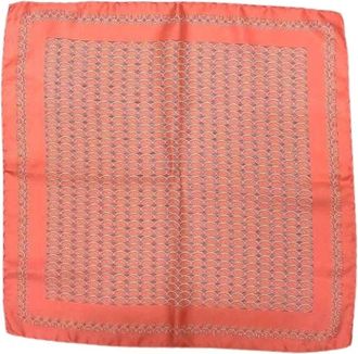 Chanel Pre-owned Scarves, female, Pink, Size: ONE SIZE Pre-owned Square Silk Scarf
