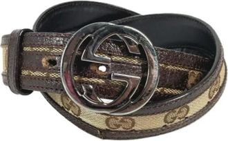 Gucci Pre-owned Vintage Canvas Belt - unisex - Gucci Vintage - Vintage Belts - Beige - ONE SIZE - Pre-owned
