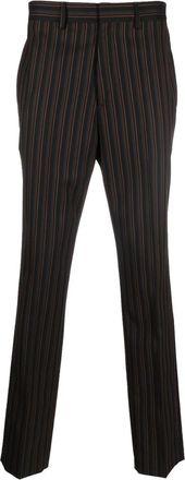 AMBUSH striped tailored wool trousers - men - Virgin Wool/Cotton - 48 - Black