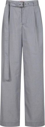 Iceberg Straight Broeken - Dames - Straight fit broeken - Grijs - XS - Leer - Broeken