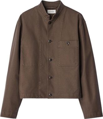 Christophe Lemaire Stand-collar Jacket In Heavy Cotton Twill