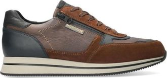 Mephisto Bruine Lace-Zip Sneaker met Soft-Air Tussenzool - Heren - Sneakers - Bruin - 39 EU - Leer - Schoenen