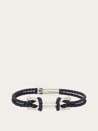 Ferragamo Men Double Gancini bracelet (20cm) Blue