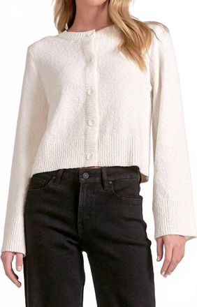Elan Celine Cardigan In Off White