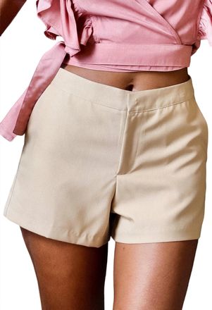 Glam To Town High-Waist Shorts In Taupe
