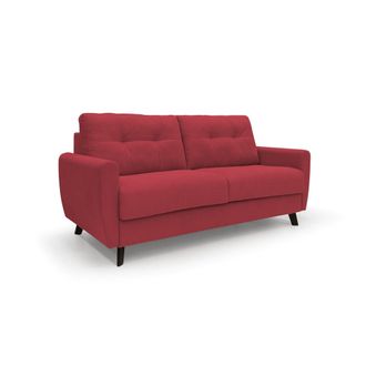 Divani.Store Callisto Sof&aacute; Cama Convertible De Tela Suave E Impermeable 208 Cm (mat. 160x197) Rojo