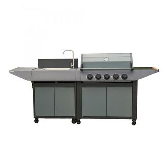 COOK IN GARDEN Burn 80 Premium Barbacoa De Gas + Fregadero