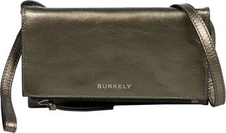 Burkely Creased Crystal Leather Phone Bag Gun Metal Taupe