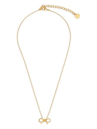 Ferragamo Golden Bow Pendant Necklace