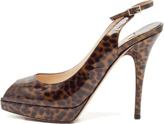Jimmy Choo London Pumps con stampa 120mm - Marrone