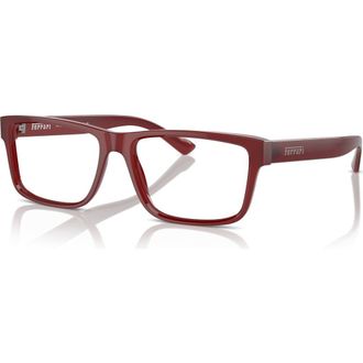 Ferrari 55mm Rectangle optical glasses in Red at Nordstrom