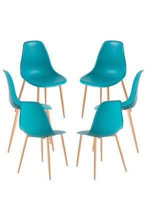 Regalos Miguel Regalos Miguel - Packs Sillas Comedor - Pack 6 Sillas Mykle - Verde Azulado