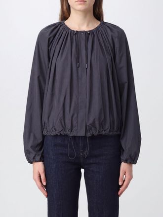 Toteme Cropped Relaxed Fit Jacket in Recycled Polyester with Drawstring Hem