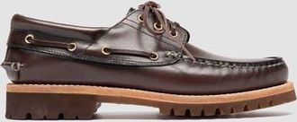 Officine Creative Heritage Flexi 001 Leather Boat Shoes in Brown at Nordstrom, Size 45