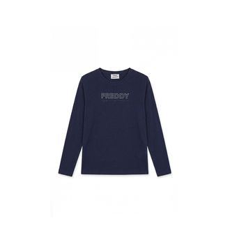 Freddy T-shirt manica lunga con logo in perline