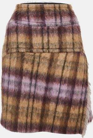See By Chlo&eacute; See by Chlo&eacute; Purple/Brown Alpaca Blend Plaid Mini Skirt S