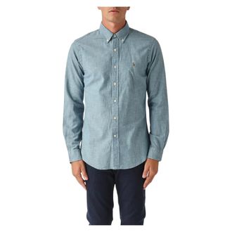 Polo Ralph Lauren Heren, Overhemden, Blauw, Maat: S